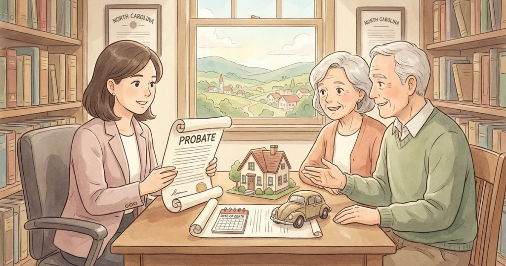 What goes on the probate inventory, and how do we determine fair values for real estate and vehicles as of the date of death? nc