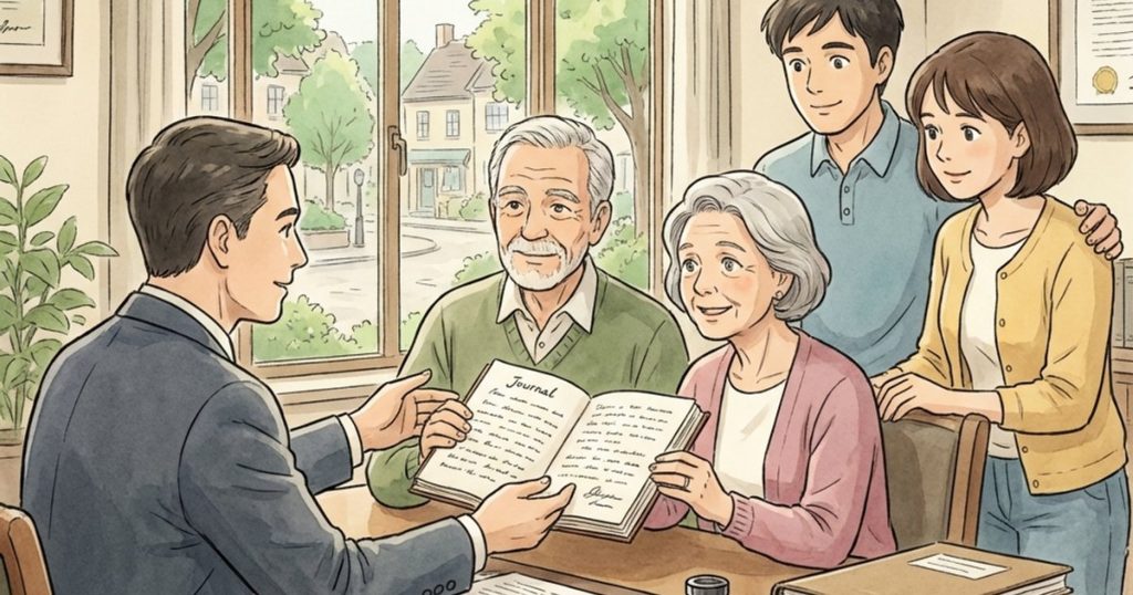 Can journal entries be used like a holographic will to show our parent wanted the children to inherit the home? nc