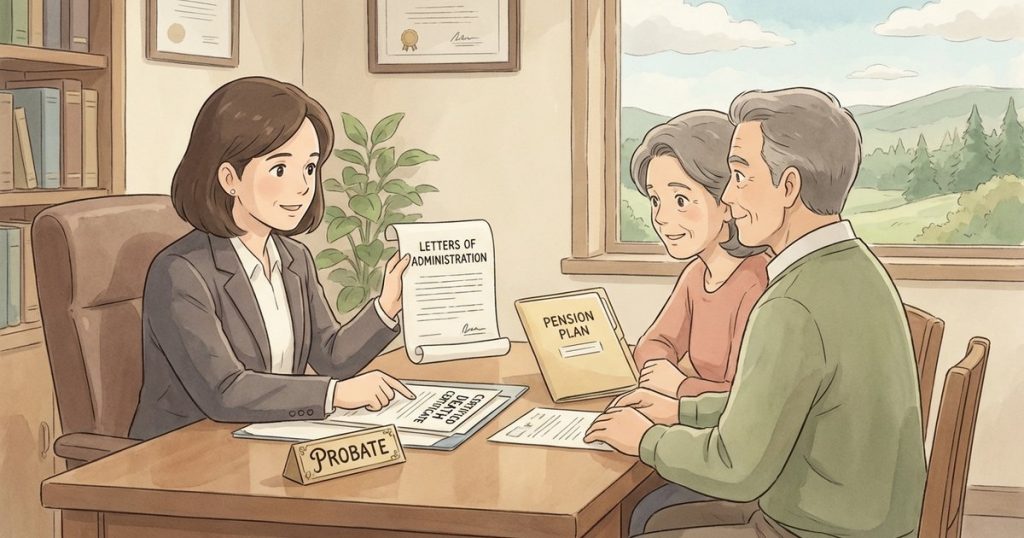 How can an estate administrator get a pension plan to release information about a deceased person’s account? nc