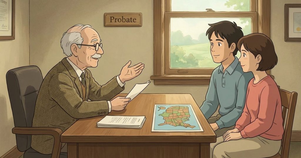 How do I start probate for a relative who died without a will when the children live in different states? nc
