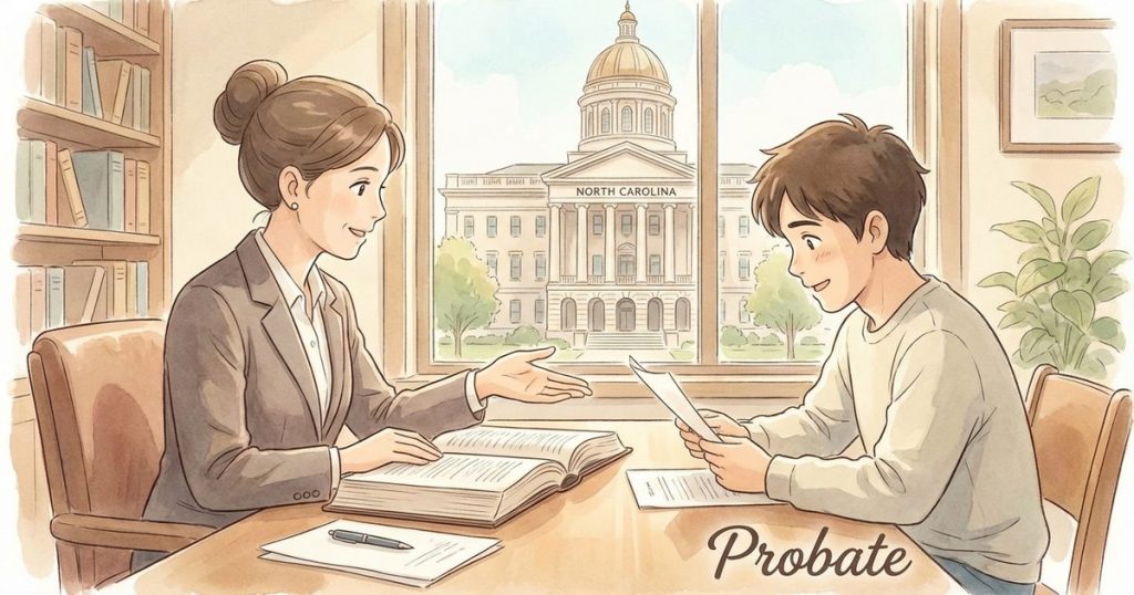 How do I find out whether a probate case was opened and what was filed if I’m the deceased person’s only child? nc