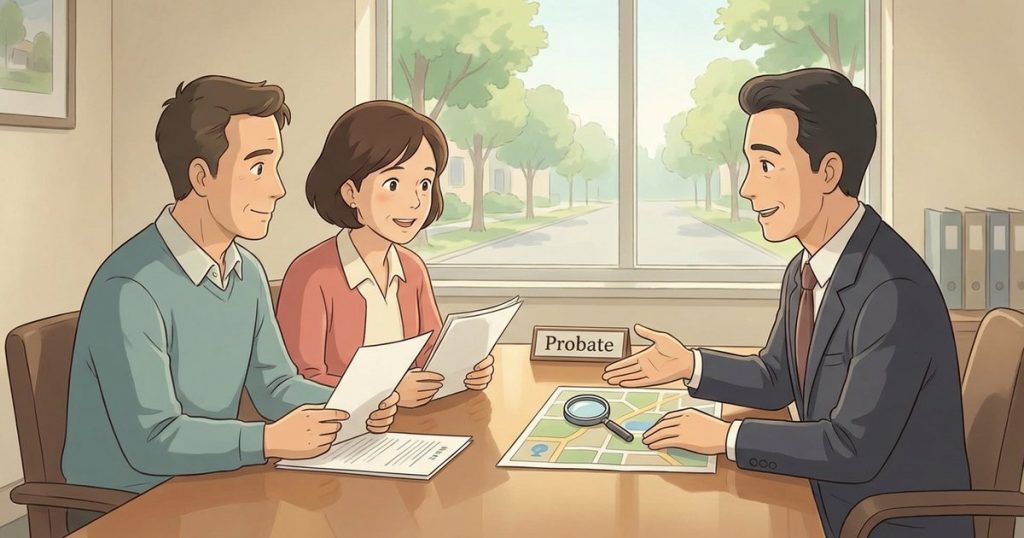 Can the estate or property matter proceed while address verification is still pending, or does everything pause until notice is complete? nc