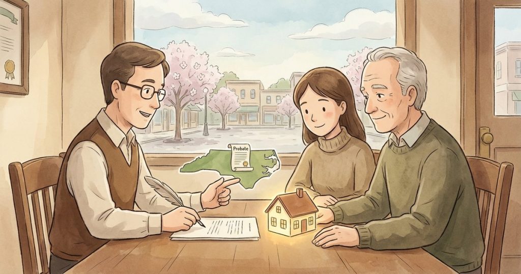 If the beneficiary wants to give the inherited property interest to someone else right away, what steps have to happen first so the transfer isn’t later challenged by creditors? nc