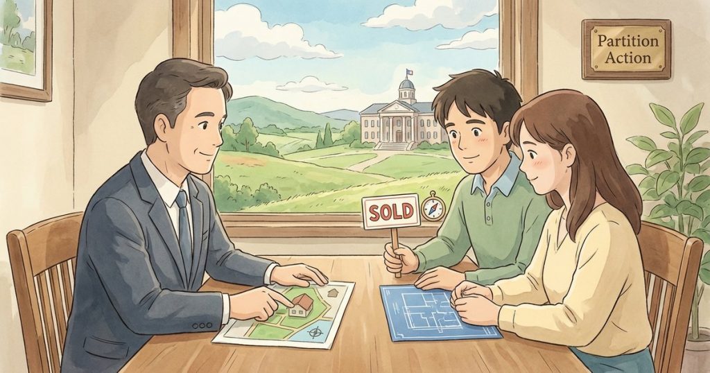 What happens in a partition case if the other co-owners contest the sale or try to delay everything? nc