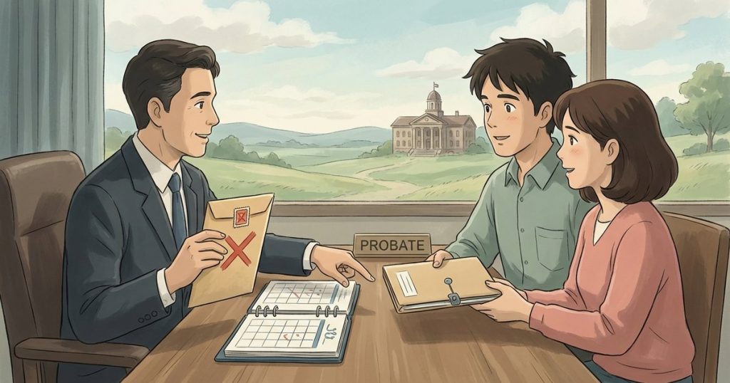 What happens if the estate accounting paperwork gets delayed or lost in the mail? nc