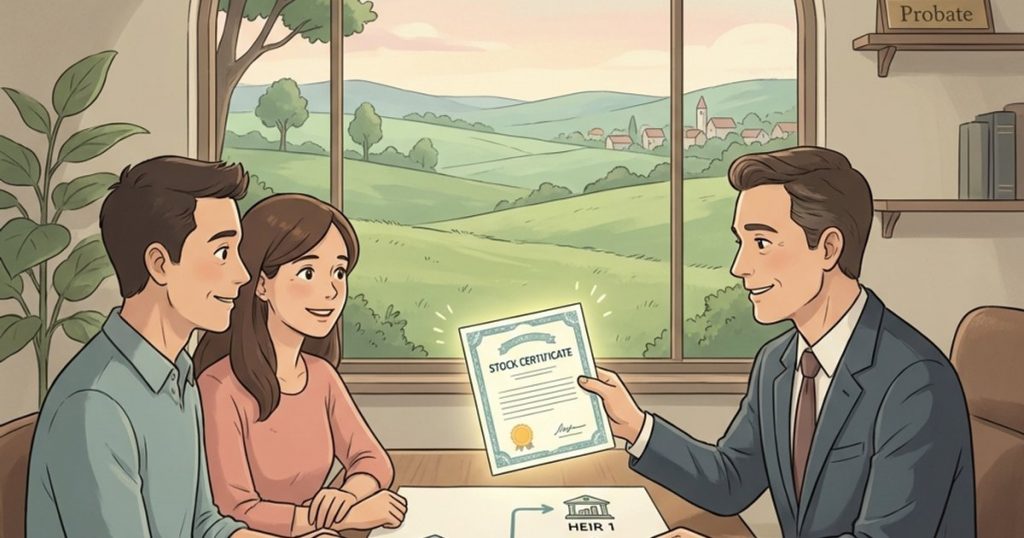 How are stocks or investment accounts handled in probate—do they get split into separate accounts for heirs, or do they have to be sold to pay debts? nc