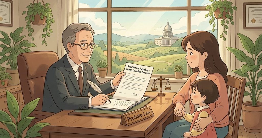 How do I get my minor child formally added as an heir in an open probate case if the administrator left them out? nc