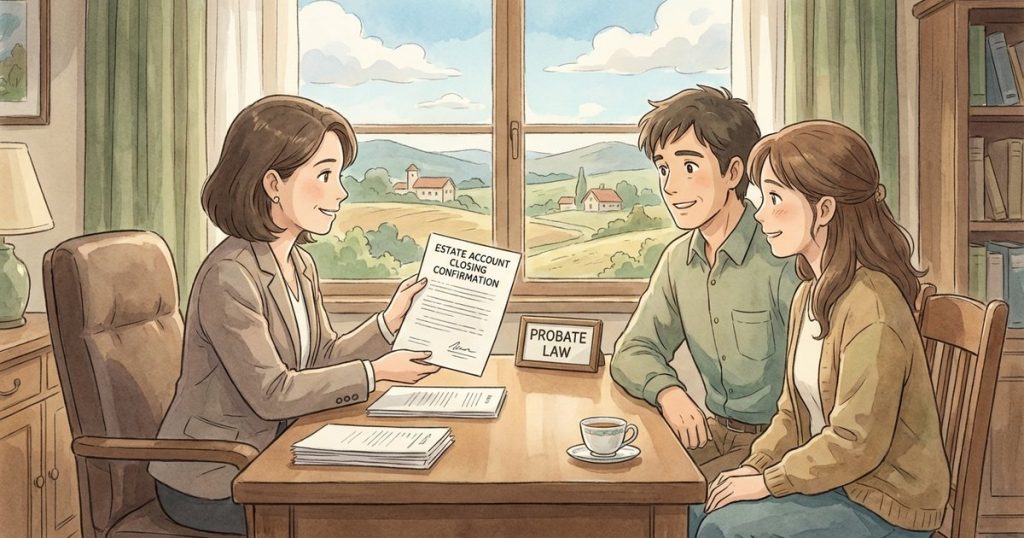 How can I confirm that a decedent’s account and an estate account are actually closed and get the final closing statement for each? nc