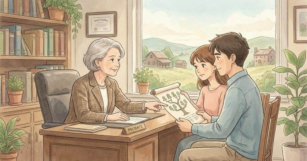 If a deceased heir had no spouse, children, or living parents, who receives that person’s portion of the estate? nc