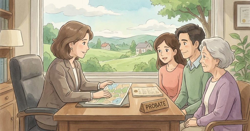 If no probate was opened after earlier family deaths, does that affect who owns the property now or the ability to sell it? nc