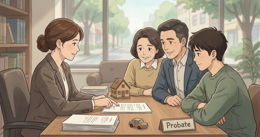 Do I have to wait until probate is opened and creditor notice is finished before transferring the deed to inherited real estate or retitling a vehicle left in the will? nc