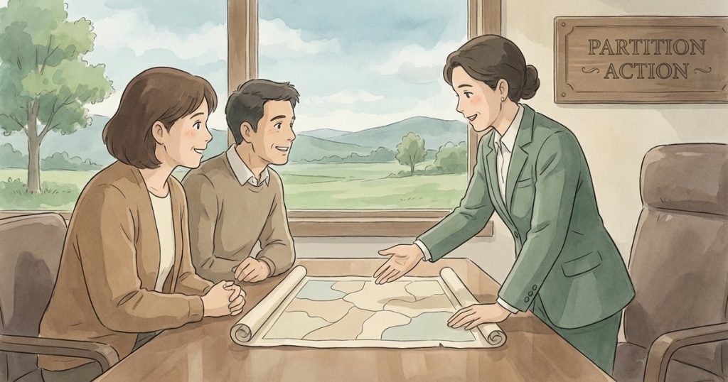Can the co-owners agree to a partition in kind instead of selling the property and splitting the proceeds? nc