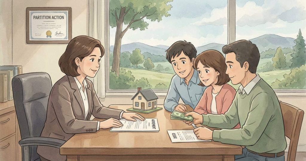 How does a buyout work when some co-owners want to keep the property and another co-owner wants to cash out their share? NC