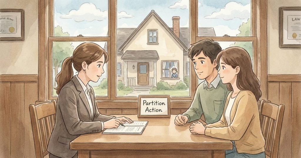 Can I file a partition action to force the sale of a co-owned house even if there is a tenant living there under an active lease? nc