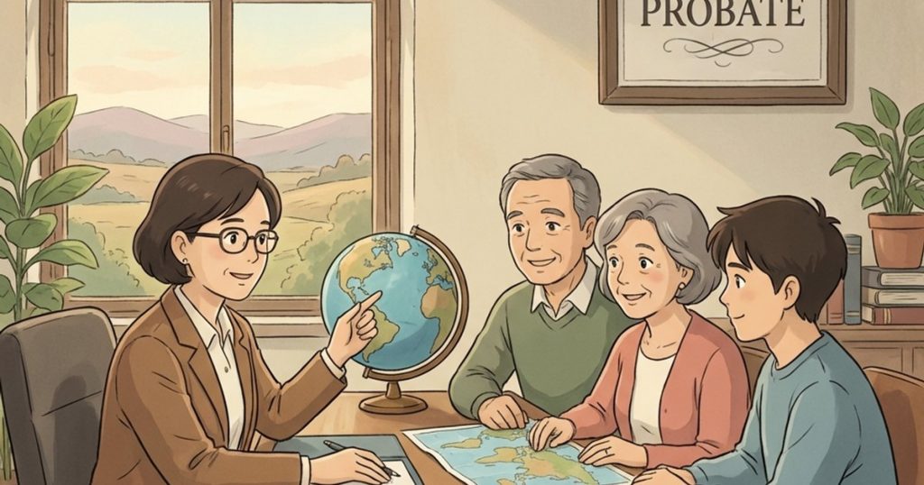 How do I handle probate for an estate that includes property in another country? NC